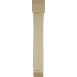 Ekena Millwork - BKTUR0554X32X38THR06RCPR - Timberthane Faux Wood Thorton Style Bracket w/ Offset Brace, Slat Ends, 5 1/2"W x 32"D x 38"H, Primed Tan