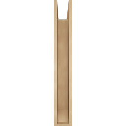 Ekena Millwork - BKTUR0554X32X38THR06RCPR - Timberthane Faux Wood Thorton Style Bracket w/ Offset Brace, Slat Ends, 5 1/2"W x 32"D x 38"H, Primed Tan
