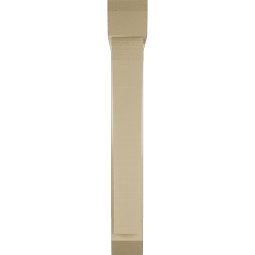 Ekena Millwork - BKTUR0554X32X40THR06RCPR - Timberthane Faux Wood Thorton Style Bracket w/ Offset Brace, Slat Ends, 5 1/2"W x 32"D x 40"H, Primed Tan