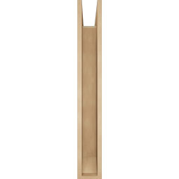 Ekena Millwork - BKTUR0554X32X40THR06RCPR - Timberthane Faux Wood Thorton Style Bracket w/ Offset Brace, Slat Ends, 5 1/2"W x 32"D x 40"H, Primed Tan