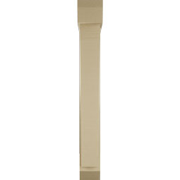 Ekena Millwork - BKTUR0554X32X44THR06RCPR - Timberthane Faux Wood Thorton Style Bracket w/ Offset Brace, Slat Ends, 5 1/2"W x 32"D x 44"H, Primed Tan