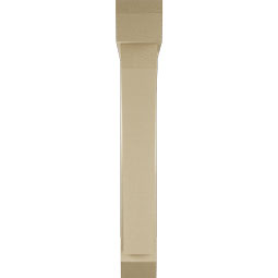 Ekena Millwork - BKTUR0554X34X38THR06RCPR - Timberthane Faux Wood Thorton Style Bracket w/ Offset Brace, Slat Ends, 5 1/2"W x 34"D x 38"H, Primed Tan