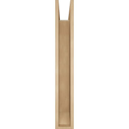 Ekena Millwork - BKTUR0554X34X38THR06RCPR - Timberthane Faux Wood Thorton Style Bracket w/ Offset Brace, Slat Ends, 5 1/2"W x 34"D x 38"H, Primed Tan