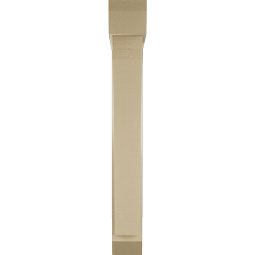 Ekena Millwork - BKTUR0554X34X42THR06RCPR - Timberthane Faux Wood Thorton Style Bracket w/ Offset Brace, Slat Ends, 5 1/2"W x 34"D x 42"H, Primed Tan