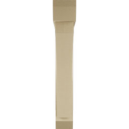Ekena Millwork - BKTUR0554X36X36THR06RCPR - Timberthane Faux Wood Thorton Style Bracket w/ Offset Brace, Slat Ends, 5 1/2"W x 36"D x 36"H, Primed Tan