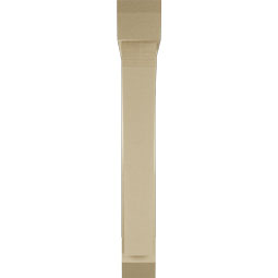 Ekena Millwork - BKTUR0554X36X40THR06RCPR - Timberthane Faux Wood Thorton Style Bracket w/ Offset Brace, Slat Ends, 5 1/2"W x 36"D x 40"H, Primed Tan