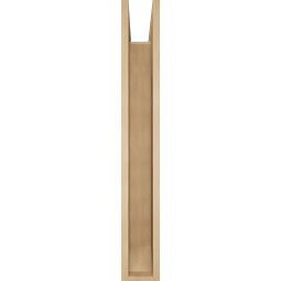 Ekena Millwork - BKTUR0554X36X40THR06RCPR - Timberthane Faux Wood Thorton Style Bracket w/ Offset Brace, Slat Ends, 5 1/2"W x 36"D x 40"H, Primed Tan
