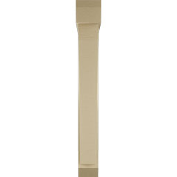 Ekena Millwork - BKTUR0554X36X44THR06RCPR - Timberthane Faux Wood Thorton Style Bracket w/ Offset Brace, Slat Ends, 5 1/2"W x 36"D x 44"H, Primed Tan