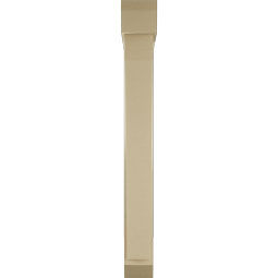 Ekena Millwork - BKTUR0554X36X48THR06RCPR - Timberthane Faux Wood Thorton Style Bracket w/ Offset Brace, Slat Ends, 5 1/2"W x 36"D x 48"H, Primed Tan