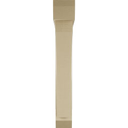 Ekena Millwork - BKTUR0554X38X38THR06RCPR - Timberthane Faux Wood Thorton Style Bracket w/ Offset Brace, Slat Ends, 5 1/2"W x 38"D x 38"H, Primed Tan