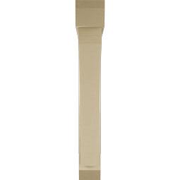 Ekena Millwork - BKTUR0554X40X40THR06RCPR - Timberthane Faux Wood Thorton Style Bracket w/ Offset Brace, Slat Ends, 5 1/2"W x 40"D x 40"H, Primed Tan