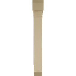 Ekena Millwork - BKTUR0554X40X44THR06RCPR - Timberthane Faux Wood Thorton Style Bracket w/ Offset Brace, Slat Ends, 5 1/2"W x 40"D x 44"H, Primed Tan