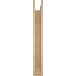 Ekena Millwork - BKTUR0554X40X44THR06RCPR - Timberthane Faux Wood Thorton Style Bracket w/ Offset Brace, Slat Ends, 5 1/2"W x 40"D x 44"H, Primed Tan