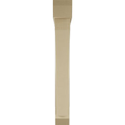Ekena Millwork - BKTUR0554X42X42THR06RCPR - Timberthane Faux Wood Thorton Style Bracket w/ Offset Brace, Slat Ends, 5 1/2"W x 42"D x 42"H, Primed Tan