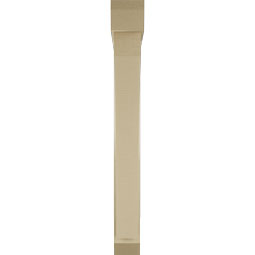 Ekena Millwork - BKTUR0554X42X48THR06RCPR - Timberthane Faux Wood Thorton Style Bracket w/ Offset Brace, Slat Ends, 5 1/2"W x 42"D x 48"H, Primed Tan