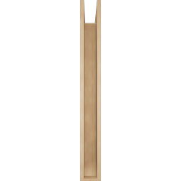 Ekena Millwork - BKTUR0554X42X48THR06RCPR - Timberthane Faux Wood Thorton Style Bracket w/ Offset Brace, Slat Ends, 5 1/2"W x 42"D x 48"H, Primed Tan