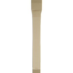 Ekena Millwork - BKTUR0554X44X44THR06RCPR - Timberthane Faux Wood Thorton Style Bracket w/ Offset Brace, Slat Ends, 5 1/2"W x 44"D x 44"H, Primed Tan