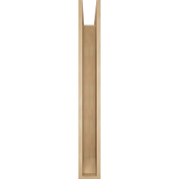 Ekena Millwork - BKTUR0554X44X44THR06RCPR - Timberthane Faux Wood Thorton Style Bracket w/ Offset Brace, Slat Ends, 5 1/2"W x 44"D x 44"H, Primed Tan