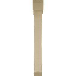 Ekena Millwork - BKTUR0554X46X46THR06RCPR - Timberthane Faux Wood Thorton Style Bracket w/ Offset Brace, Slat Ends, 5 1/2"W x 46"D x 46"H, Primed Tan