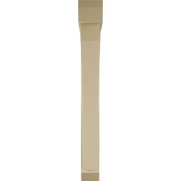 Ekena Millwork - BKTUR0554X48X48THR06RCPR - Timberthane Faux Wood Thorton Style Bracket w/ Offset Brace, Slat Ends, 5 1/2"W x 48"D x 48"H, Primed Tan