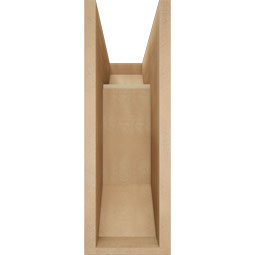 Ekena Millwork - BKTUR0756X18X22THR06RCPR - Timberthane Faux Wood Thorton Style Bracket w/ Offset Brace, Slat Ends, 7 1/2"W x 18"D x 22"H, Primed Tan