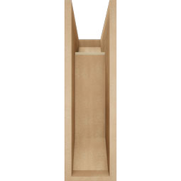 Ekena Millwork - BKTUR0756X18X26THR06RCPR - Timberthane Faux Wood Thorton Style Bracket w/ Offset Brace, Slat Ends, 7 1/2"W x 18"D x 26"H, Primed Tan