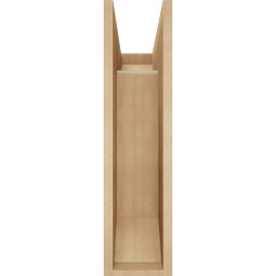 Ekena Millwork - BKTUR0756X18X30THR06RCPR - Timberthane Faux Wood Thorton Style Bracket w/ Offset Brace, Slat Ends, 7 1/2"W x 18"D x 30"H, Primed Tan