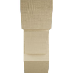 Ekena Millwork - BKTUR0756X20X20THR06RCPR - Timberthane Faux Wood Thorton Style Bracket w/ Offset Brace, Slat Ends, 7 1/2"W x 20"D x 20"H, Primed Tan