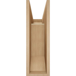 Ekena Millwork - BKTUR0756X20X24THR06RCPR - Timberthane Faux Wood Thorton Style Bracket w/ Offset Brace, Slat Ends, 7 1/2"W x 20"D x 24"H, Primed Tan