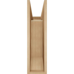 Ekena Millwork - BKTUR0756X20X28THR06RCPR - Timberthane Faux Wood Thorton Style Bracket w/ Offset Brace, Slat Ends, 7 1/2"W x 20"D x 28"H, Primed Tan