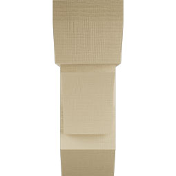 Ekena Millwork - BKTUR0756X22X22THR06RCPR - Timberthane Faux Wood Thorton Style Bracket w/ Offset Brace, Slat Ends, 7 1/2"W x 22"D x 22"H, Primed Tan