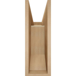 Ekena Millwork - BKTUR0756X22X22THR06RCPR - Timberthane Faux Wood Thorton Style Bracket w/ Offset Brace, Slat Ends, 7 1/2"W x 22"D x 22"H, Primed Tan