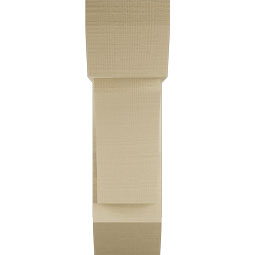 Ekena Millwork - BKTUR0756X22X26THR06RCPR - Timberthane Faux Wood Thorton Style Bracket w/ Offset Brace, Slat Ends, 7 1/2"W x 22"D x 26"H, Primed Tan