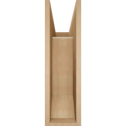 Ekena Millwork - BKTUR0756X22X26THR06RCPR - Timberthane Faux Wood Thorton Style Bracket w/ Offset Brace, Slat Ends, 7 1/2"W x 22"D x 26"H, Primed Tan