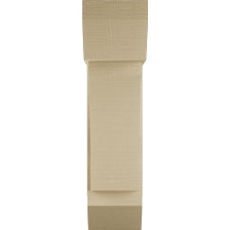 Ekena Millwork - BKTUR0756X22X30THR06RCPR - Timberthane Faux Wood Thorton Style Bracket w/ Offset Brace, Slat Ends, 7 1/2"W x 22"D x 30"H, Primed Tan
