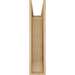Ekena Millwork - BKTUR0756X22X34THR06RCPR - Timberthane Faux Wood Thorton Style Bracket w/ Offset Brace, Slat Ends, 7 1/2"W x 22"D x 34"H, Primed Tan