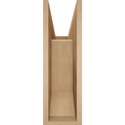 Ekena Millwork - BKTUR0756X24X24THR06RCPR - Timberthane Faux Wood Thorton Style Bracket w/ Offset Brace, Slat Ends, 7 1/2"W x 24"D x 24"H, Primed Tan
