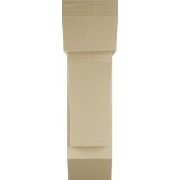 Ekena Millwork - BKTUR0756X24X28THR06RCPR - Timberthane Faux Wood Thorton Style Bracket w/ Offset Brace, Slat Ends, 7 1/2"W x 24"D x 28"H, Primed Tan