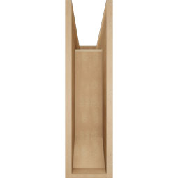 Ekena Millwork - BKTUR0756X24X28THR06RCPR - Timberthane Faux Wood Thorton Style Bracket w/ Offset Brace, Slat Ends, 7 1/2"W x 24"D x 28"H, Primed Tan