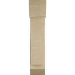 Ekena Millwork - BKTUR0756X24X36THR06RCPR - Timberthane Faux Wood Thorton Style Bracket w/ Offset Brace, Slat Ends, 7 1/2"W x 24"D x 36"H, Primed Tan
