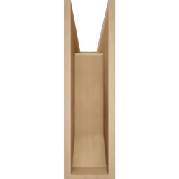 Ekena Millwork - BKTUR0756X26X26THR06RCPR - Timberthane Faux Wood Thorton Style Bracket w/ Offset Brace, Slat Ends, 7 1/2"W x 26"D x 26"H, Primed Tan