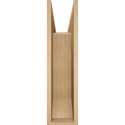 Ekena Millwork - BKTUR0756X26X30THR06RCPR - Timberthane Faux Wood Thorton Style Bracket w/ Offset Brace, Slat Ends, 7 1/2"W x 26"D x 30"H, Primed Tan