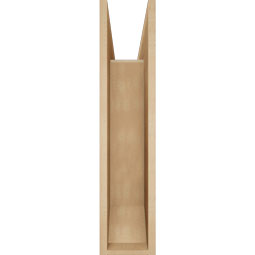 Ekena Millwork - BKTUR0756X26X34THR06RCPR - Timberthane Faux Wood Thorton Style Bracket w/ Offset Brace, Slat Ends, 7 1/2"W x 26"D x 34"H, Primed Tan