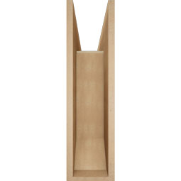 Ekena Millwork - BKTUR0756X28X28THR06RCPR - Timberthane Faux Wood Thorton Style Bracket w/ Offset Brace, Slat Ends, 7 1/2"W x 28"D x 28"H, Primed Tan