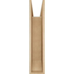 Ekena Millwork - BKTUR0756X28X36THR06RCPR - Timberthane Faux Wood Thorton Style Bracket w/ Offset Brace, Slat Ends, 7 1/2"W x 28"D x 36"H, Primed Tan