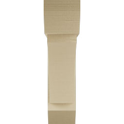 Ekena Millwork - BKTUR0756X30X30THR06RCPR - Timberthane Faux Wood Thorton Style Bracket w/ Offset Brace, Slat Ends, 7 1/2"W x 30"D x 30"H, Primed Tan