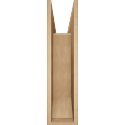 Ekena Millwork - BKTUR0756X30X30THR06RCPR - Timberthane Faux Wood Thorton Style Bracket w/ Offset Brace, Slat Ends, 7 1/2"W x 30"D x 30"H, Primed Tan