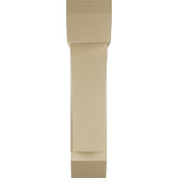 Ekena Millwork - BKTUR0756X30X34THR06RCPR - Timberthane Faux Wood Thorton Style Bracket w/ Offset Brace, Slat Ends, 7 1/2"W x 30"D x 34"H, Primed Tan
