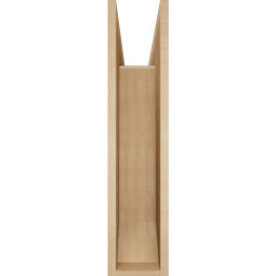 Ekena Millwork - BKTUR0756X30X34THR06RCPR - Timberthane Faux Wood Thorton Style Bracket w/ Offset Brace, Slat Ends, 7 1/2"W x 30"D x 34"H, Primed Tan