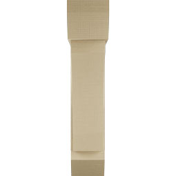 Ekena Millwork - BKTUR0756X30X36THR06RCPR - Timberthane Faux Wood Thorton Style Bracket w/ Offset Brace, Slat Ends, 7 1/2"W x 30"D x 36"H, Primed Tan